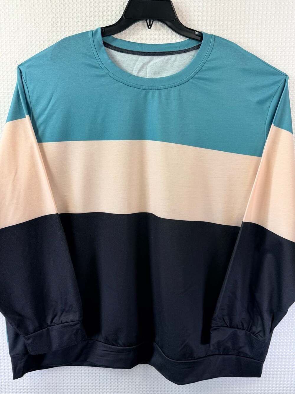 Unbranded Color Block Sweatshirt Size 4XL Multicolored Long Sleeve Crewneck